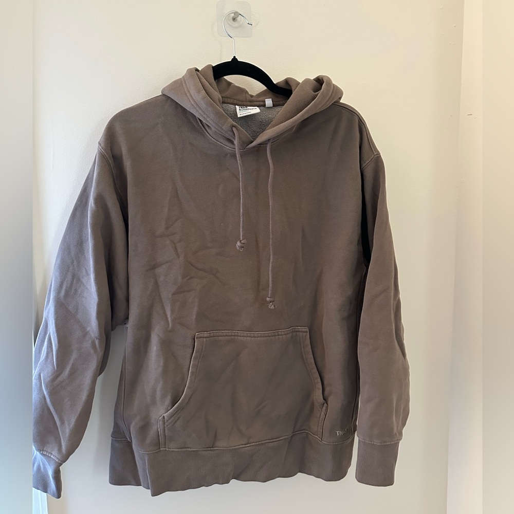 Aritzia TNA Boyfriend Hoodie and Sweatpants in Turner Taupe